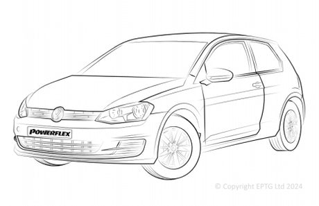 Golf MK7 5G 2WD up to 122PS Rear Beam