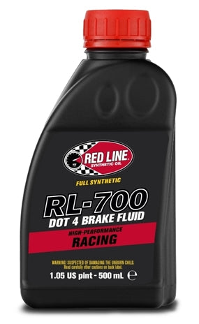 Redline bremsevæske RL-700. 0,5L. Kogepunkt på 335 grader.
