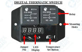 Elektronisk blæserkontakt med temperaturføler. Justerbar 85-100 grader
