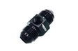 OBP T-stykke adapter til fitting. -8JIC / -8JIC / 1/8NPT (han-han-hun). Aluminium, sort.