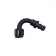 OBP 120gr fitting til -6JIC OBP gummislange. Aluminium, sort.