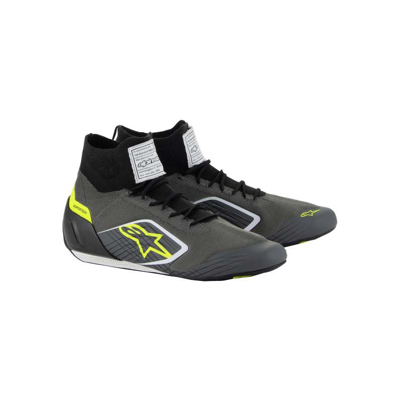 Alpinestars sko model Supertech. Str. 39-47. 3 farve muligheder. FIA-8856-2018-godkendt.