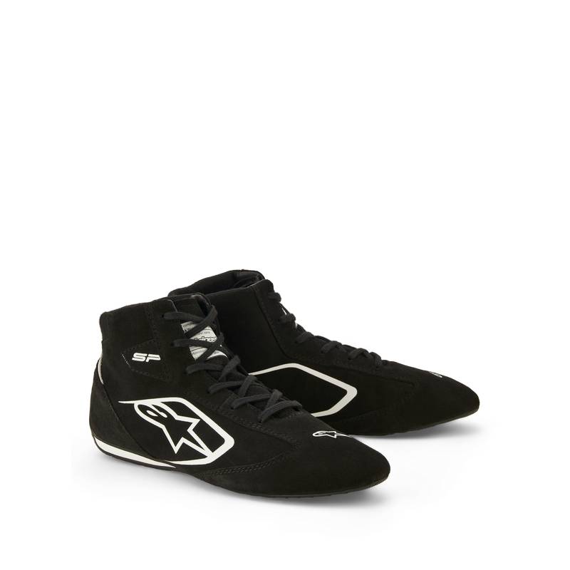 Alpinestars sko model SP V3. Sort med hvid. Str. 37-47. FIA-8856-2018-godkendt.