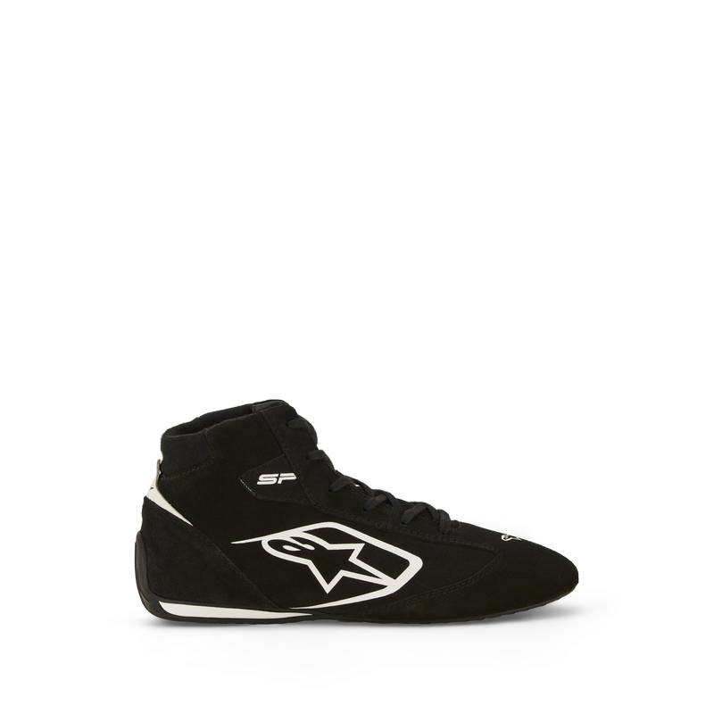 Alpinestars sko model SP V3. Sort med hvid. Str. 37-47. FIA-8856-2018-godkendt.