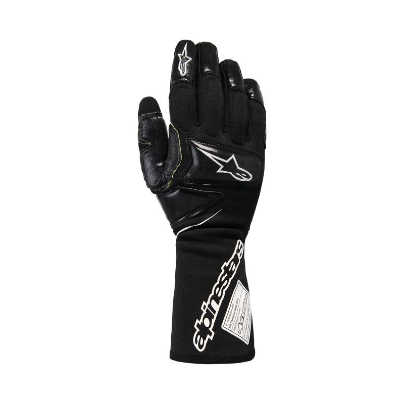 Alpinestars mekaniker handsker model Tech-M V2. Sort med hvid. Str. S-XXXL (7,5-11). FIA-8856-2018-godkendt