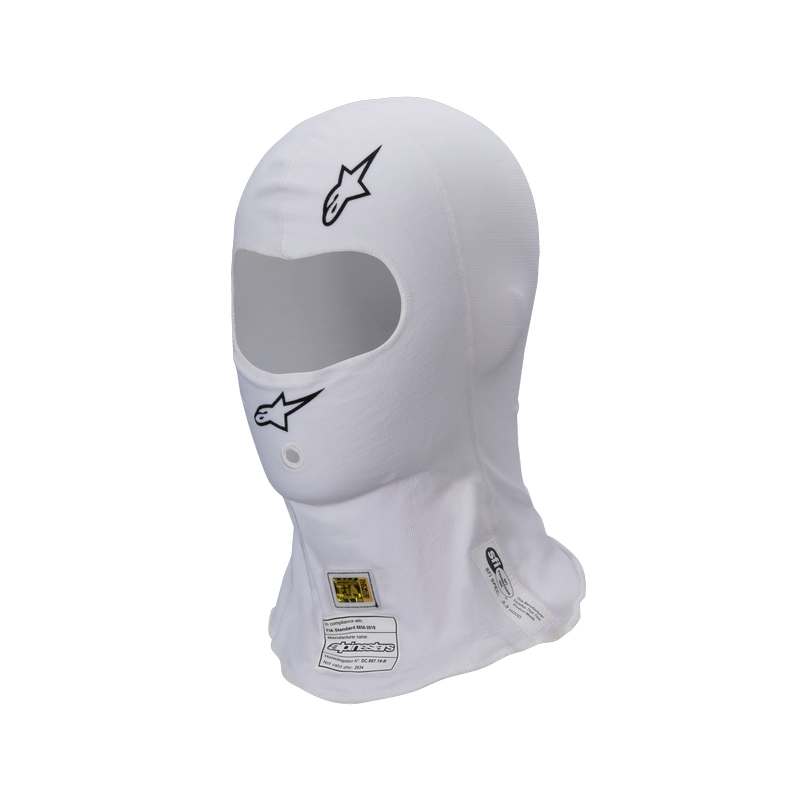 Alpinestars balaclava model ZX Evo V2. Sort, hvid eller neongul. Onesize. FIA-8856-2018-godkendt