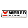 Weber selvklæbende metal skilt. 100x30mm