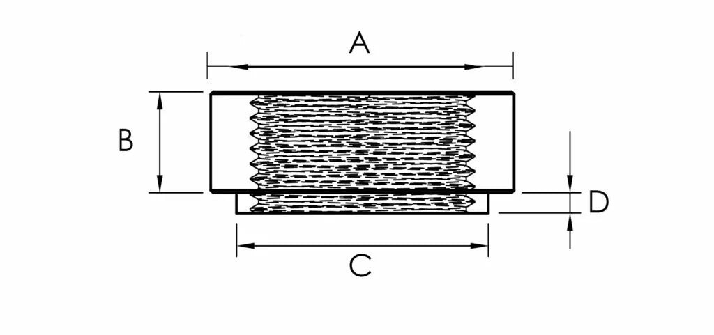 OBP svejsemuffe til fitting. 3/8 NPT (hun). Aluminium. Anvendes til påsvejsning på tanke og beholdere.
