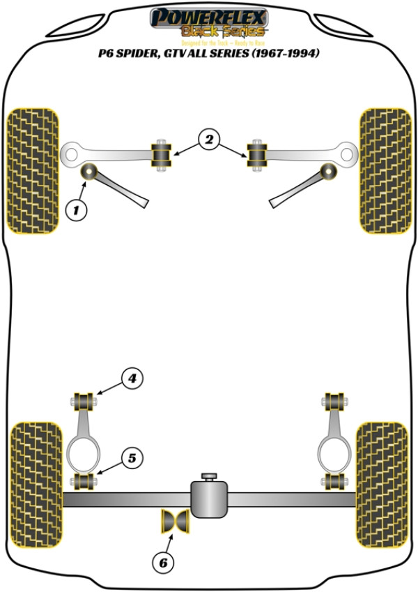 105/115 SPIDER ALL SERIES (1967-1994) - Race diagram
