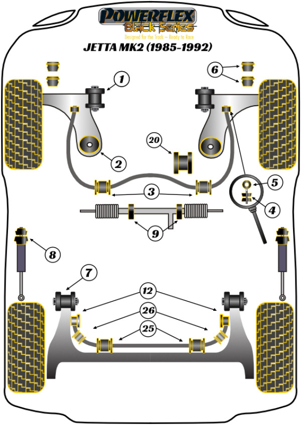 Jetta MK2 A2 (1985-1992) - Race diagram