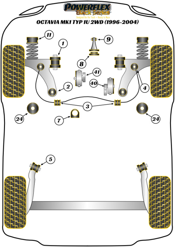 Octavia Mk1 Typ 1U 2WD (1996-2004) - Race diagram