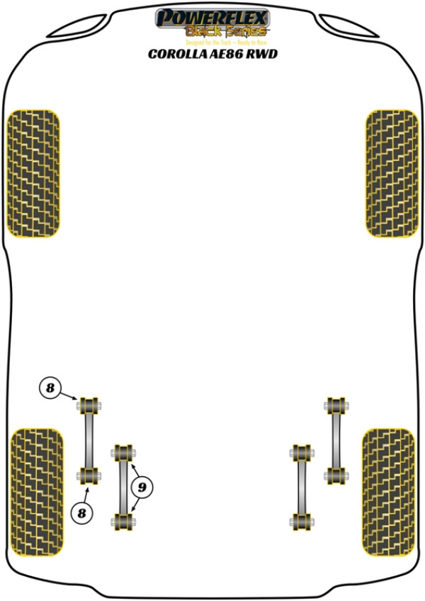 Corolla AE86 (1983 - 1987) - Race diagram