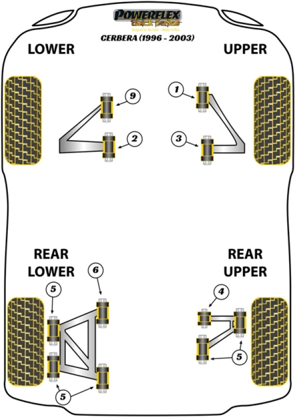 Cerbera (1996 - 2006) - Race diagram