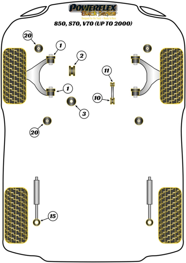 850, S70, V70 (1991- 2000) - Race diagram