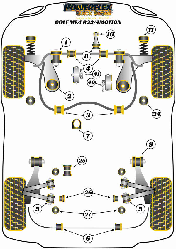 Golf Mk4 R32 / 4Motion (1997-2004) - Race diagram