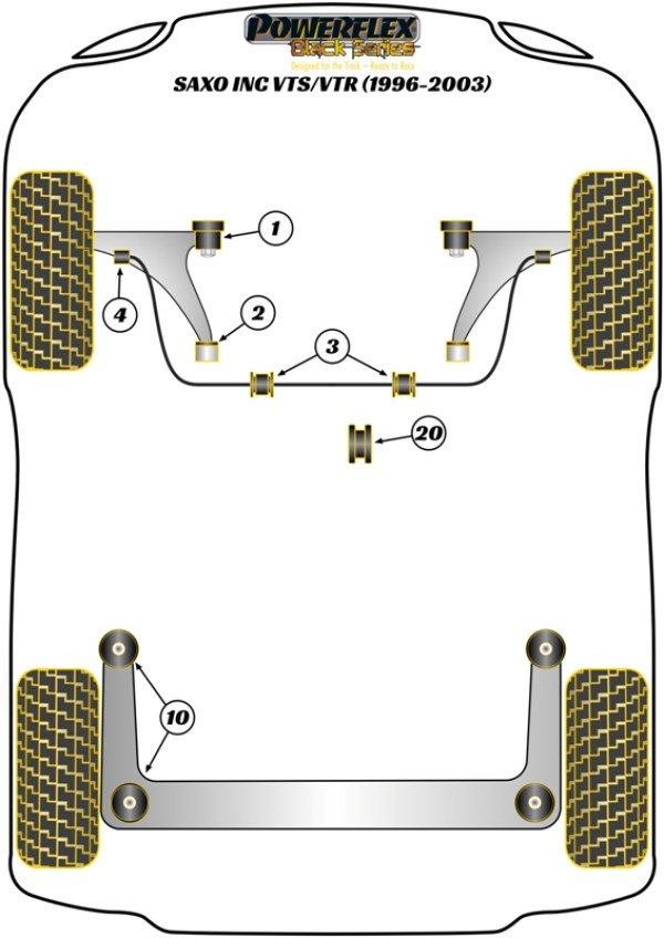 Saxo inc VTS/VTR (1996-2003) - Race diagram