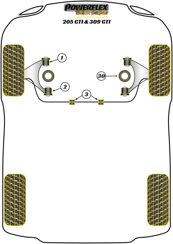 205 GTi (1985-1998) - Race diagram