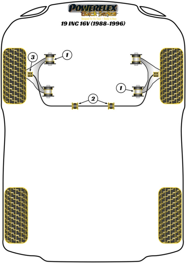 19 inc 16v (1988-1996) - Race diagram