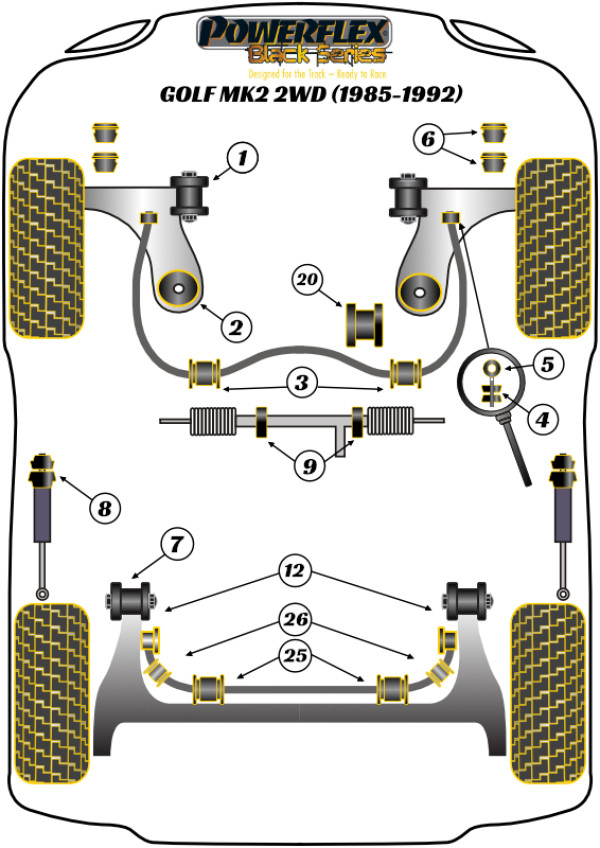 Golf MK2 2WD (1985 - 1992) - Race diagram