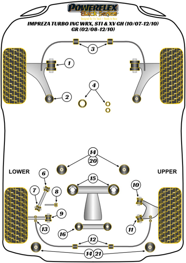 Impreza GR, GH (2007 - 2011) & WRX + STI (2007 - 2014) - Race diagram