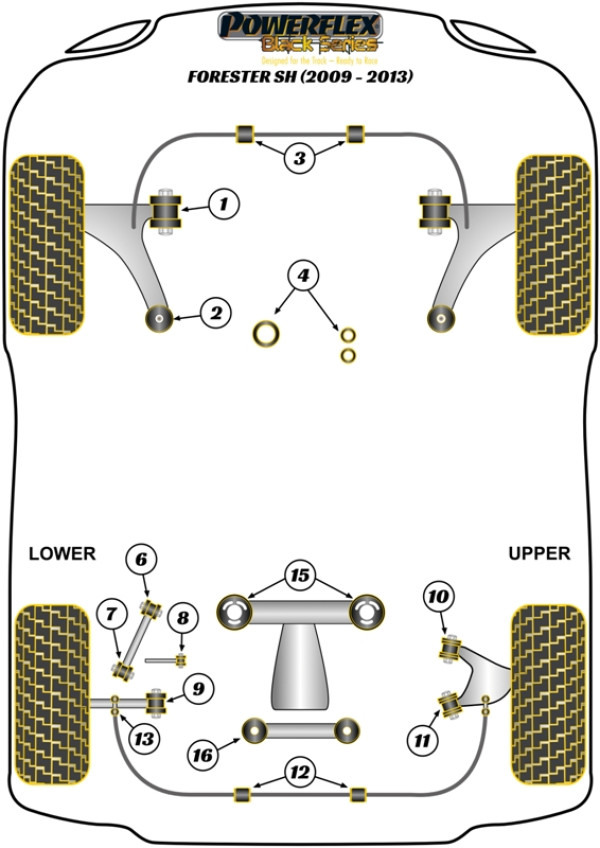 Forester SH (2009 - 2013) - Race diagram
