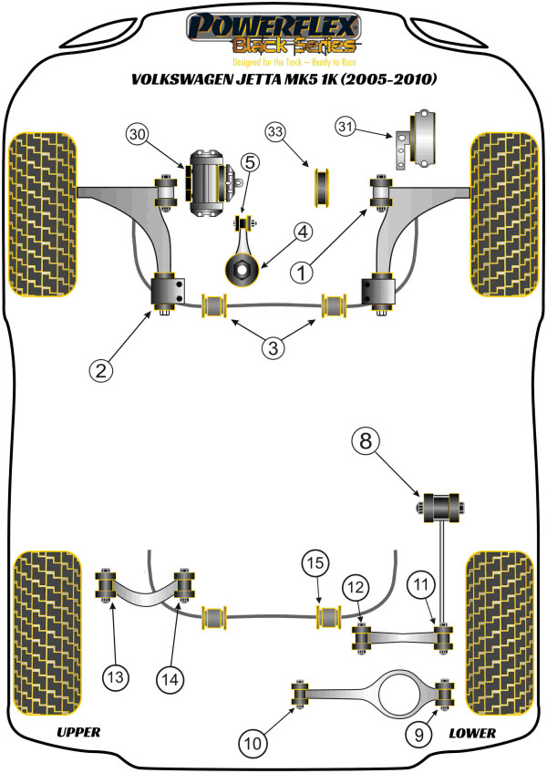 Jetta Mk5 A5 1K (2005-2010) - Race diagram