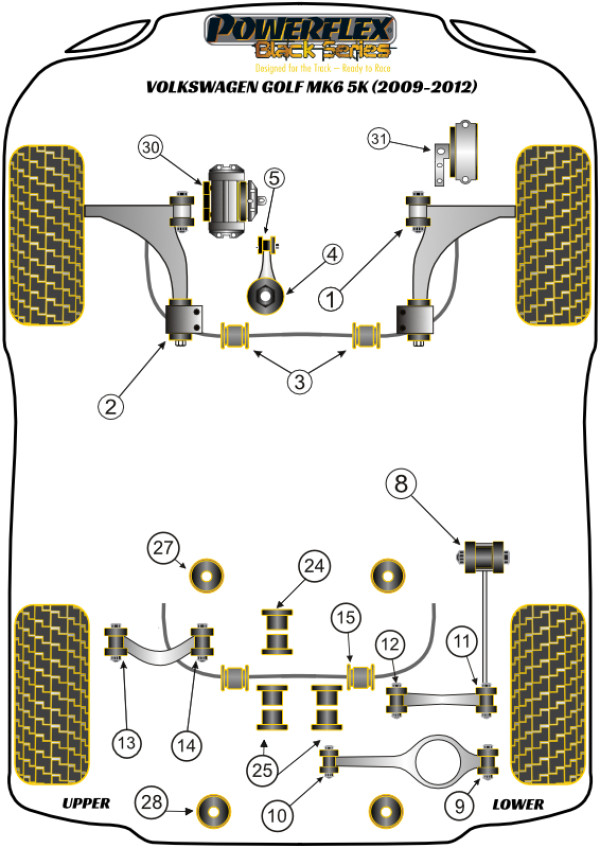 Golf MK6 INC R 5K (2009-2012) - Race diagram