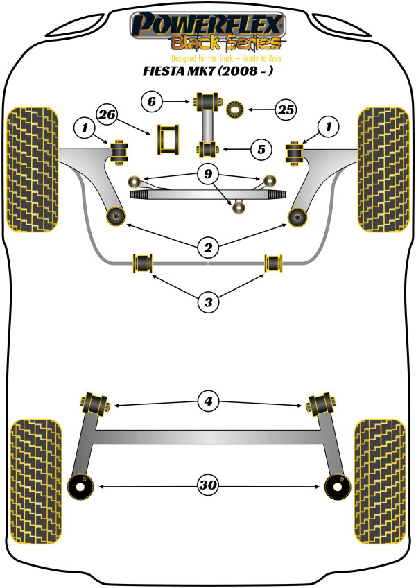 Fiesta Mk7 inc ST (2008 - 2012) - Race diagram