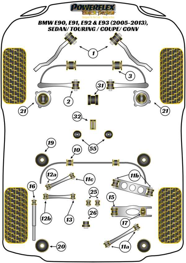 E9* Sedan / Touring / Coupe / Conv - Race diagram