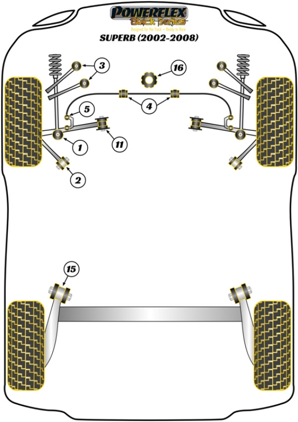 Superb B5 3U (2002-2008) - Race diagram
