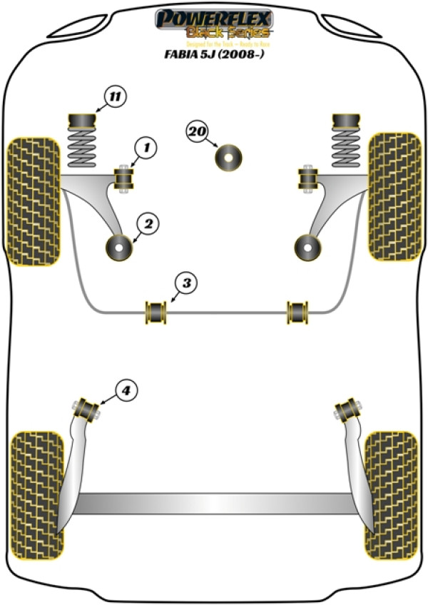 Fabia 5J (2008 - 2014) - Race diagram