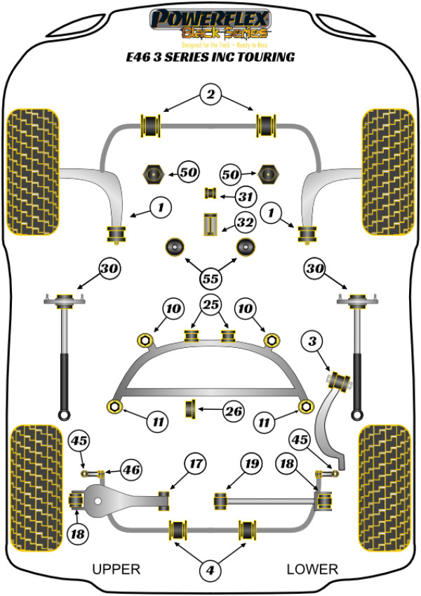E46 Sedan / Touring / Coupe / Conv - Race diagram