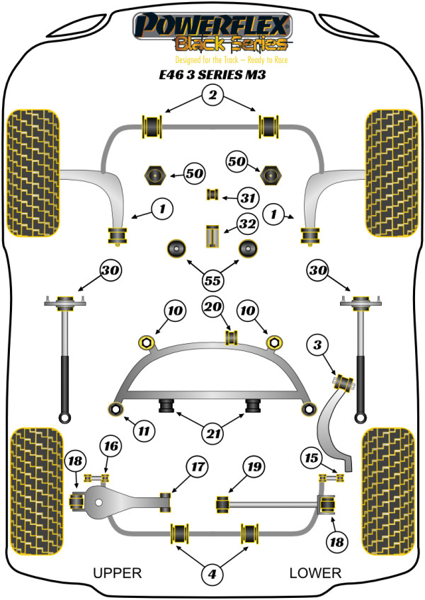 E46 M3 inc CSL - Race diagram