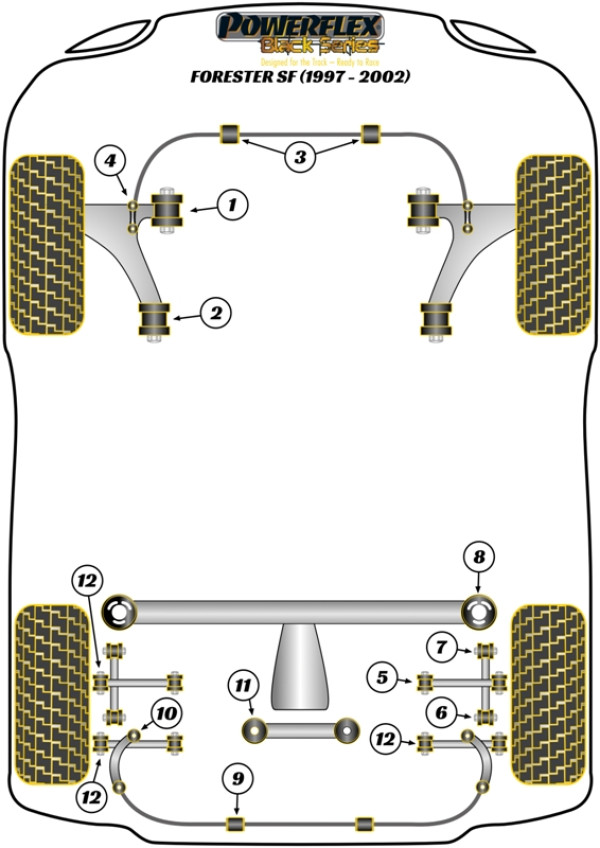 Forester SF (1997 - 2002) - Race diagram