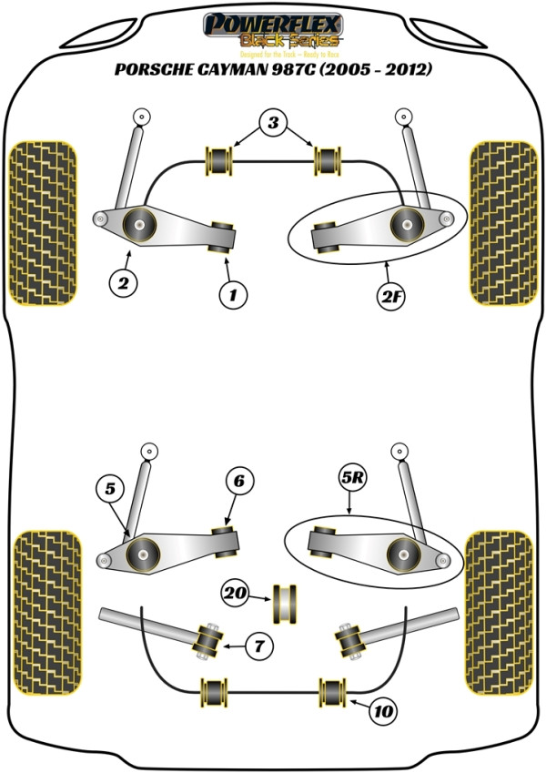 987C Cayman (2005 - 2012) - Race diagram