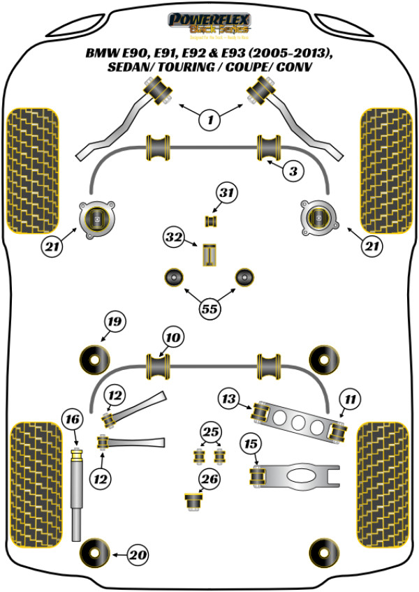 E82 1M Coupe (2010-2012) - Race diagram