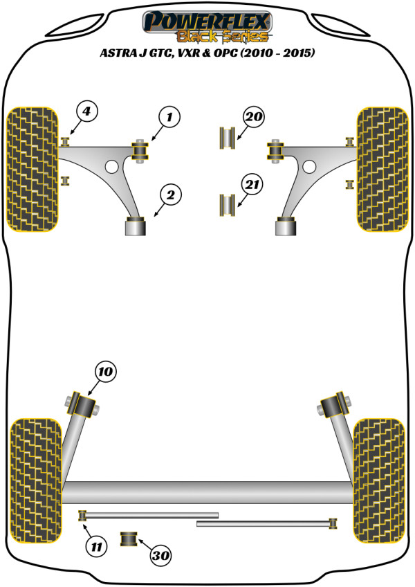 Astra MK6 - Astra J GTC, VXR & OPC (2010-2015) - Race diagram