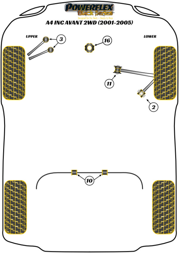 A4 inc. Avant 2WD (2001-2005) - Race diagram