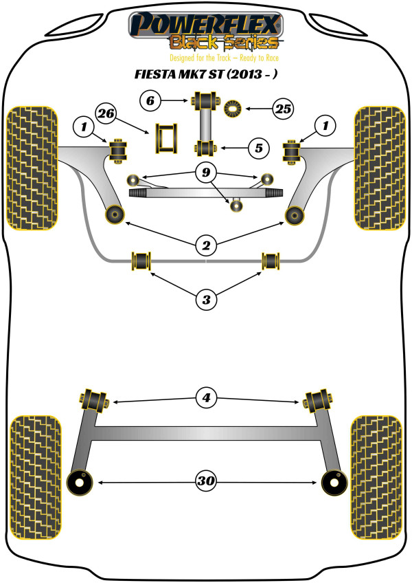 Fiesta Mk7.5 Facelift Incl. ST (2012 - 2017) - Race diagram
