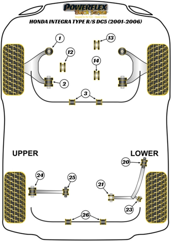 Integra Mk4 DC5 Type R/S (2001 - 2006) - Race diagram