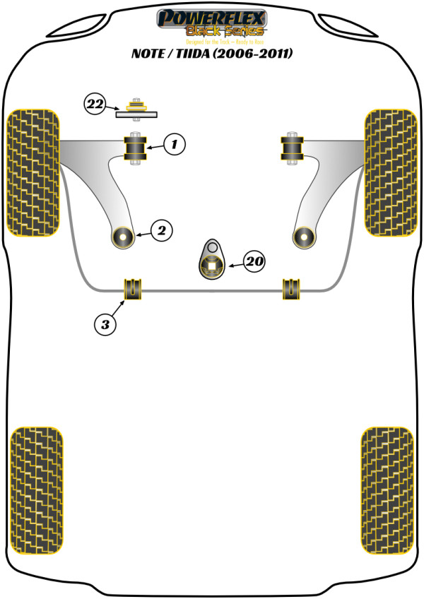 Note / Tiida (2006 - 2011) - Race diagram
