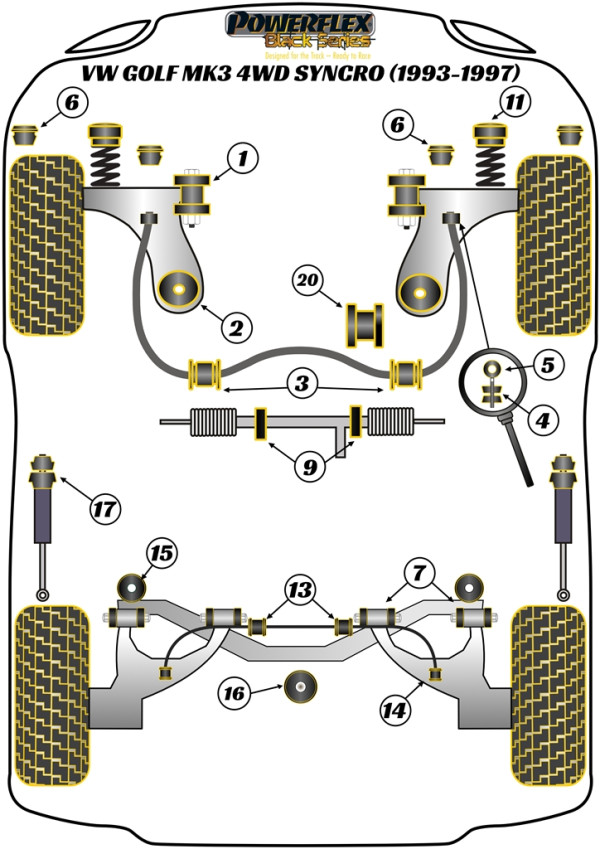 Golf Mk3 4WD Syncro (1993 - 1997) - Race diagram