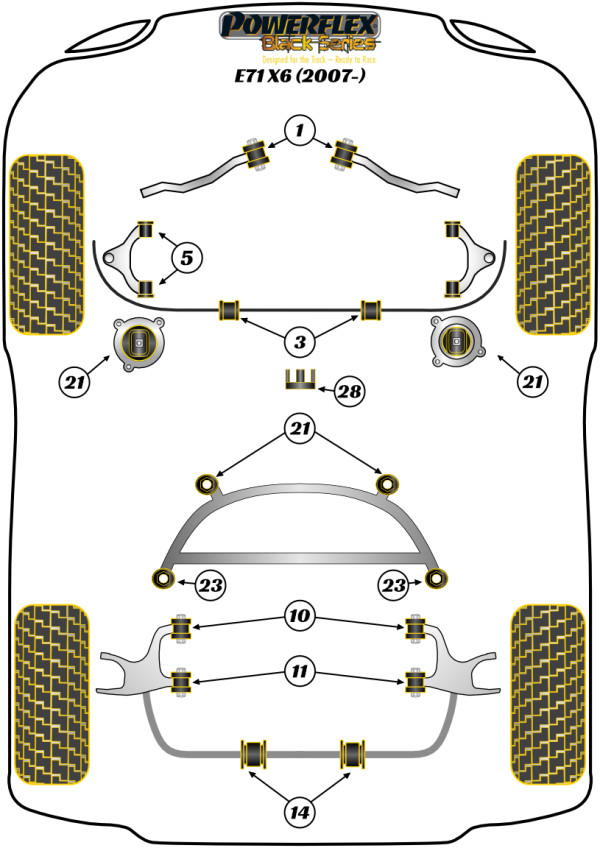 X6 E71 (2007-2014) - Race diagram