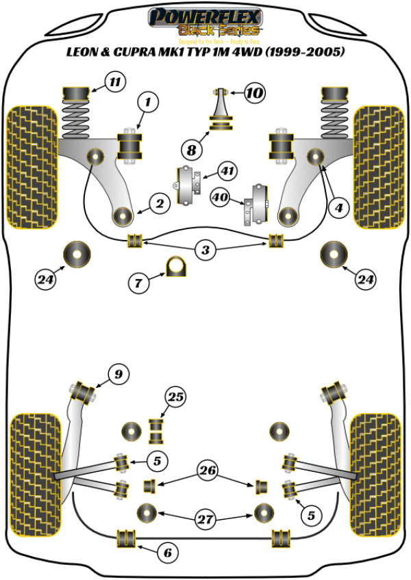 Leon & Cupra MK1 TYP 1M 4WD (1999-2005) - Race diagram