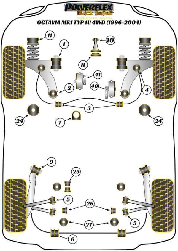 Octavia Mk1 Typ 1U 4WD (1996-2004) - Race diagram