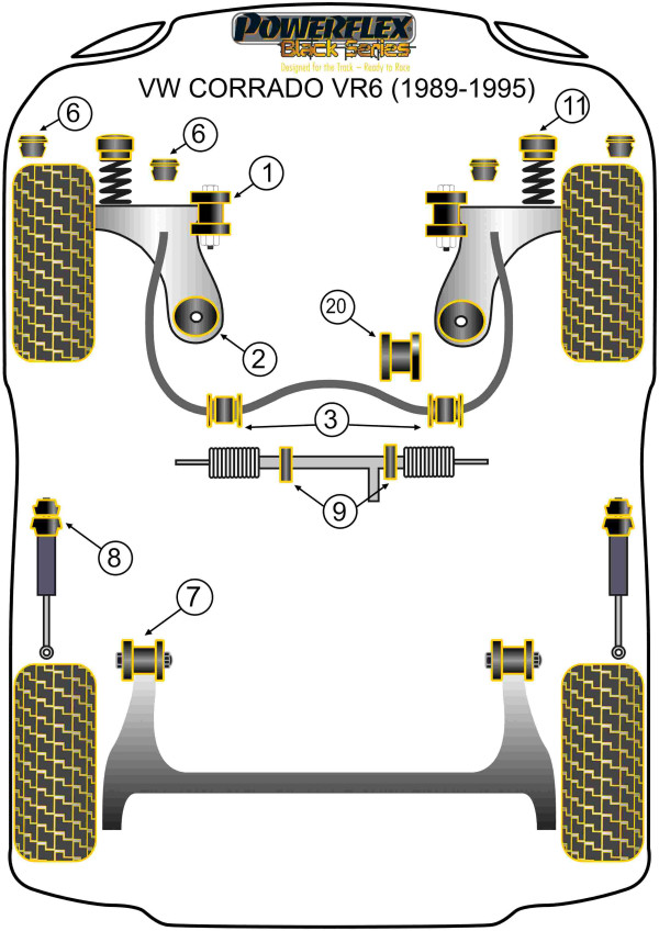 Corrado VR6 (1991- 1995) - Race diagram