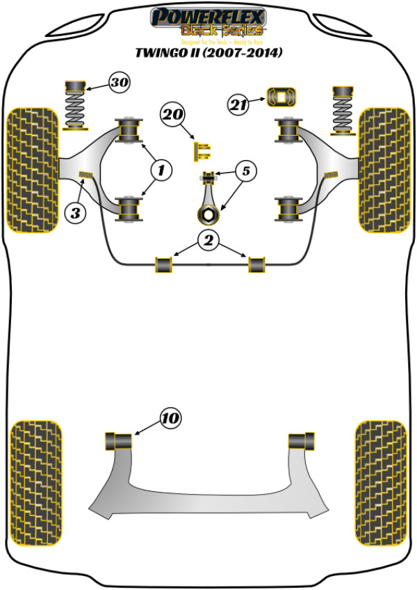Twingo II inc RS (2007-2014) - Race diagram