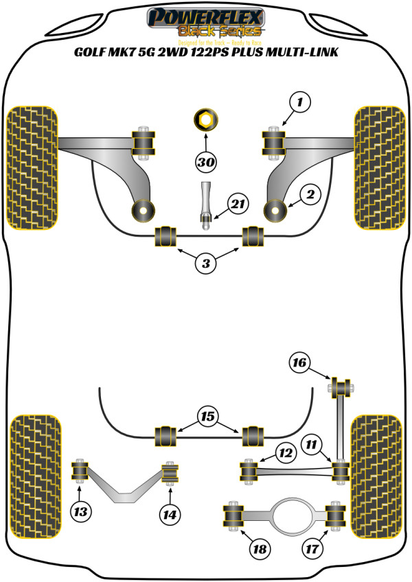 Golf MK7 5G 2WD 122PS plus Multi-link (2012-2021) - Race diagram