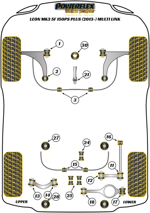 Leon MK3 5F 150PS plus (2013-2020) Multi Link - Race diagram