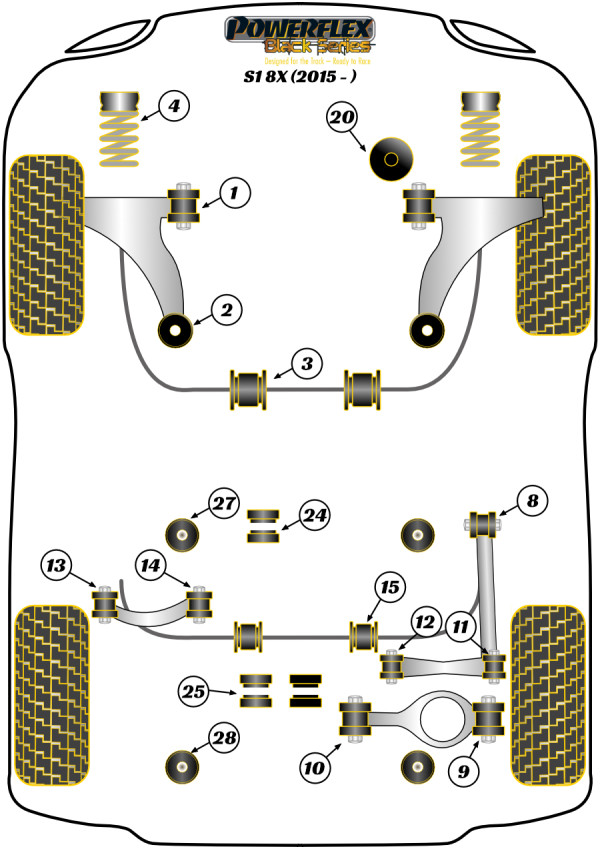 S1 8X (2015 on) - Race diagram